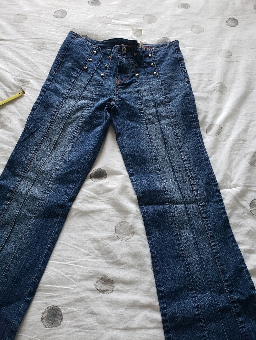 DAVID BITTON BUFFALO Women’s Dark Blue Denim Jeans with Front Stitch Detailing